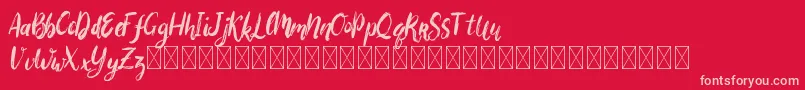 Bigarus Font – Pink Fonts on Red Background