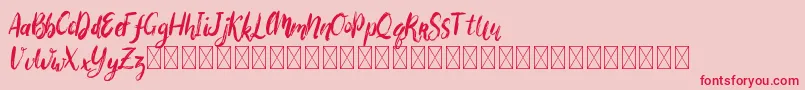 Bigarus Font – Red Fonts on Pink Background