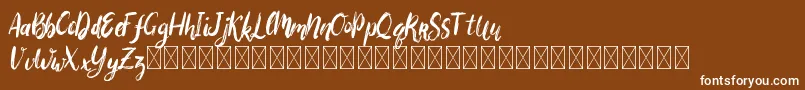 Bigarus Font – White Fonts on Brown Background