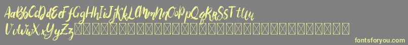 Bigarus Font – Yellow Fonts on Gray Background