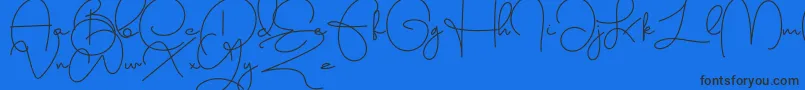 Bigballon Font – Black Fonts on Blue Background