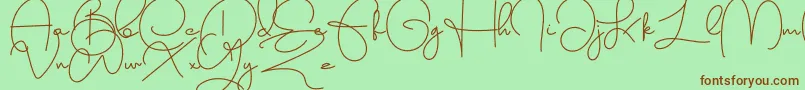 Bigballon Font – Brown Fonts on Green Background