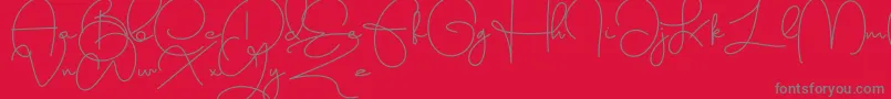 Bigballon Font – Gray Fonts on Red Background