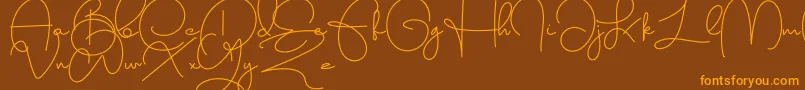 Bigballon Font – Orange Fonts on Brown Background