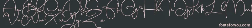 Bigballon-Schriftart – Rosa Schriften auf schwarzem Hintergrund