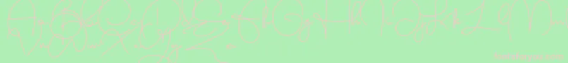 Bigballon Font – Pink Fonts on Green Background