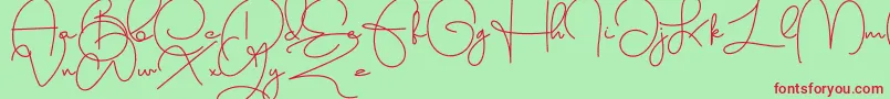 Bigballon Font – Red Fonts on Green Background