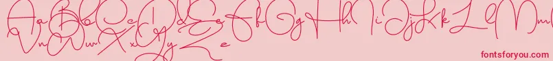 Bigballon Font – Red Fonts on Pink Background