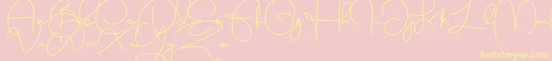 Bigballon Font – Yellow Fonts on Pink Background