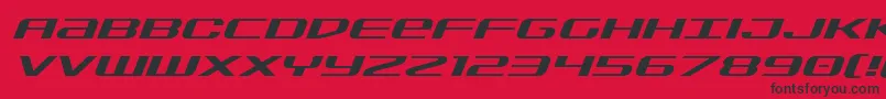 Sdfexpandital-Schriftart – Schwarze Schriften auf rotem Hintergrund