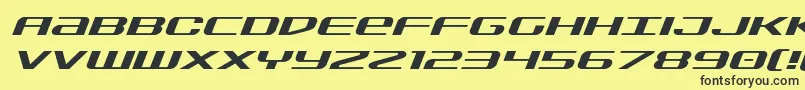 Sdfexpandital Font – Black Fonts on Yellow Background