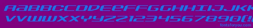 Sdfexpandital Font – Blue Fonts on Purple Background