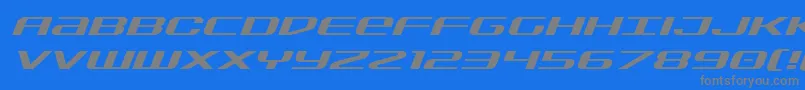 Sdfexpandital Font – Gray Fonts on Blue Background