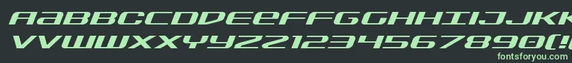 Sdfexpandital Font – Green Fonts on Black Background