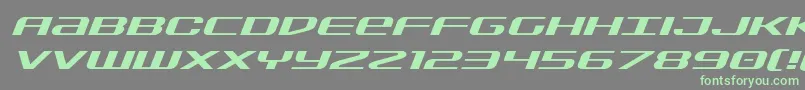 フォントSdfexpandital – 灰色の背景に緑のフォント