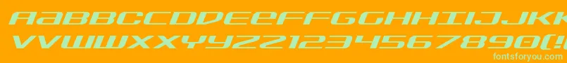 Sdfexpandital Font – Green Fonts on Orange Background