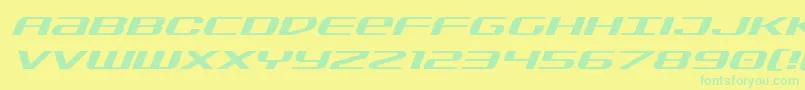 Fonte Sdfexpandital – fontes verdes em um fundo amarelo
