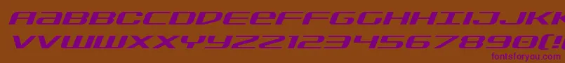 Sdfexpandital Font – Purple Fonts on Brown Background