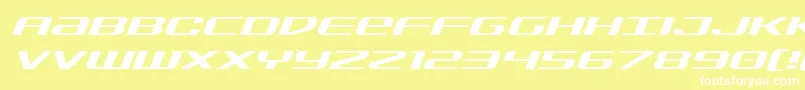 フォントSdfexpandital – 黄色い背景に白い文字