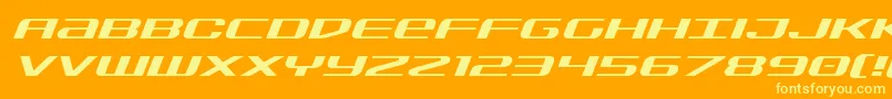 Sdfexpandital Font – Yellow Fonts on Orange Background