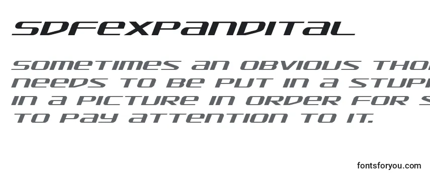 Review of the Sdfexpandital Font