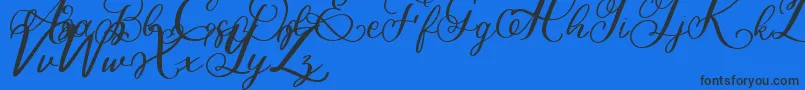 Bigbang Font – Black Fonts on Blue Background