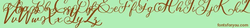 Bigbang Font – Brown Fonts on Green Background