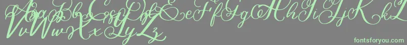 Bigbang-Schriftart – Grüne Schriften auf grauem Hintergrund