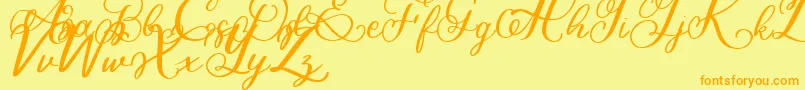 Bigbang Font – Orange Fonts on Yellow Background