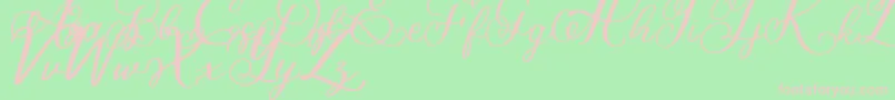 Bigbang Font – Pink Fonts on Green Background