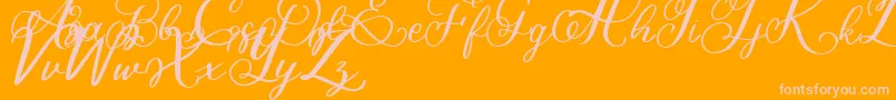 Bigbang Font – Pink Fonts on Orange Background