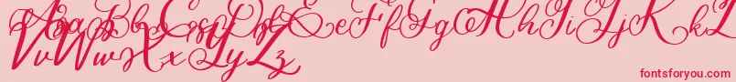 Bigbang Font – Red Fonts on Pink Background