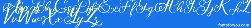 Bigbang Font – Yellow Fonts on Blue Background