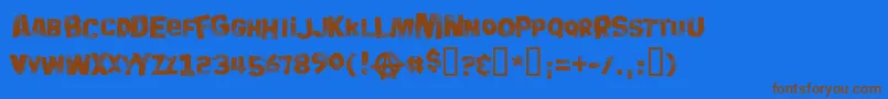 BIGBB    Font – Brown Fonts on Blue Background