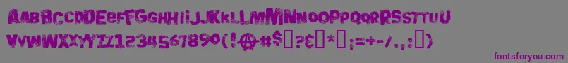 fuente BIGBB    – Fuentes Moradas Sobre Fondo Gris