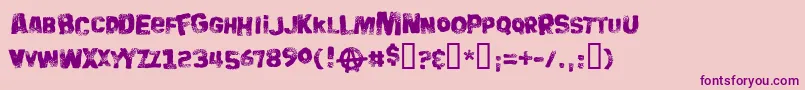 BIGBB   -Schriftart – Violette Schriften auf rosa Hintergrund