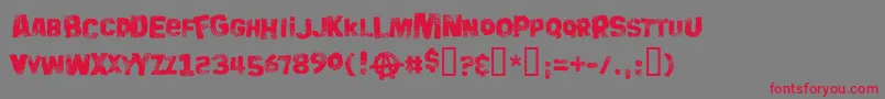 BIGBB    Font – Red Fonts on Gray Background
