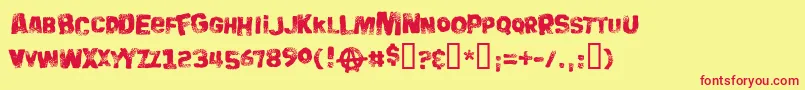 BIGBB    Font – Red Fonts on Yellow Background