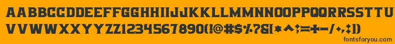 Bigboz Font – Black Fonts on Orange Background