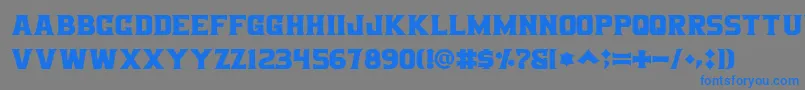 Bigboz Font – Blue Fonts on Gray Background