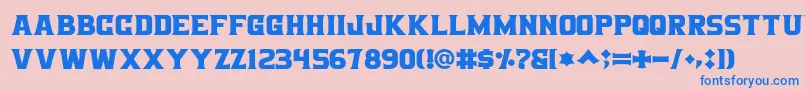 Шрифт Bigboz – синие шрифты на розовом фоне