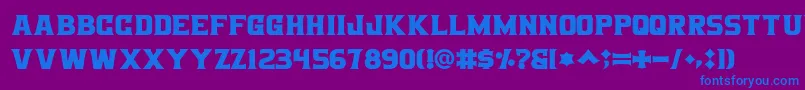 Шрифт Bigboz – синие шрифты на фиолетовом фоне