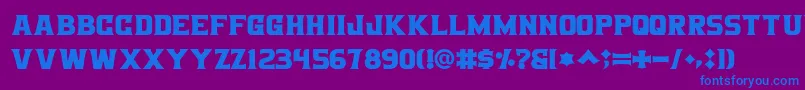 Bigboz Font – Blue Fonts on Purple Background