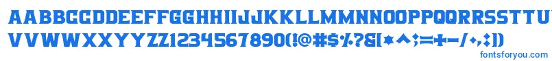 Bigboz-fontti – siniset fontit valkoisella taustalla
