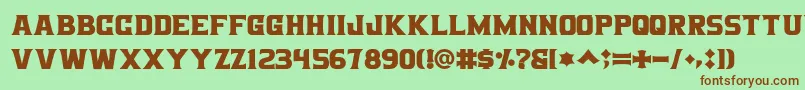 Bigboz Font – Brown Fonts on Green Background