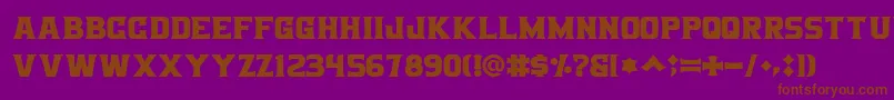 Bigboz-fontti – ruskeat fontit violetilla taustalla