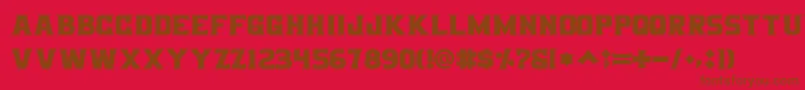 Bigboz Font – Brown Fonts on Red Background