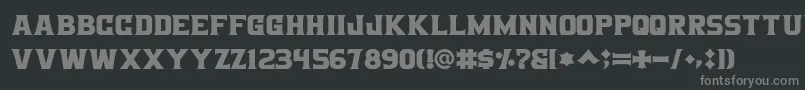 Шрифт Bigboz – серые шрифты на чёрном фоне