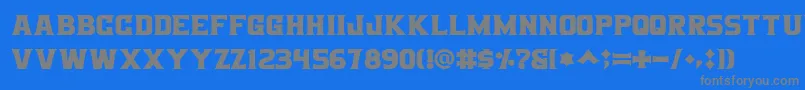 Bigboz Font – Gray Fonts on Blue Background