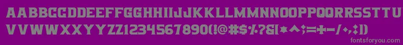 Bigboz-fontti – harmaat kirjasimet violetilla taustalla